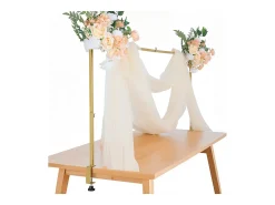 Suporte de Haste de Mesa SucceBuy com Pinças, Suporte de Arco de Mesa, 2 PCS, Altura Ajustável 33-107 cm Comprimento Ajustável 71.1-249 cm, Quadro de Arco de Metal