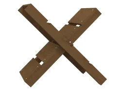 Suporte de lenha 47x39,5x48 cm pinho maciço castanho mel PT822343