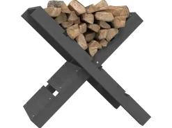 Suporte de lenha 47x39,5x48 cm pinho maciço castanho mel PT822343