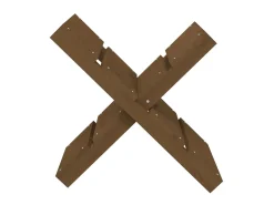 Suporte de lenha 47x39,5x48 cm pinho maciço castanho mel PT822343