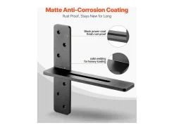 Suporte de Prateleira Flutuante SucceBuy, 30.48x7.35x30.48 cm, Suportes de Parede Invisíveis em T Resistentes, Conjunto de 2, Capacidade de Carga 90 kg