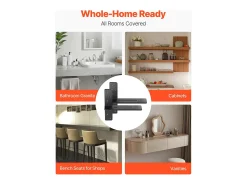 Suporte de Prateleira Flutuante SucceBuy, 30.48x7.35x30.48 cm, Suportes de Parede Invisíveis em T Resistentes, Conjunto de 2, Capacidade de Carga 90 kg
