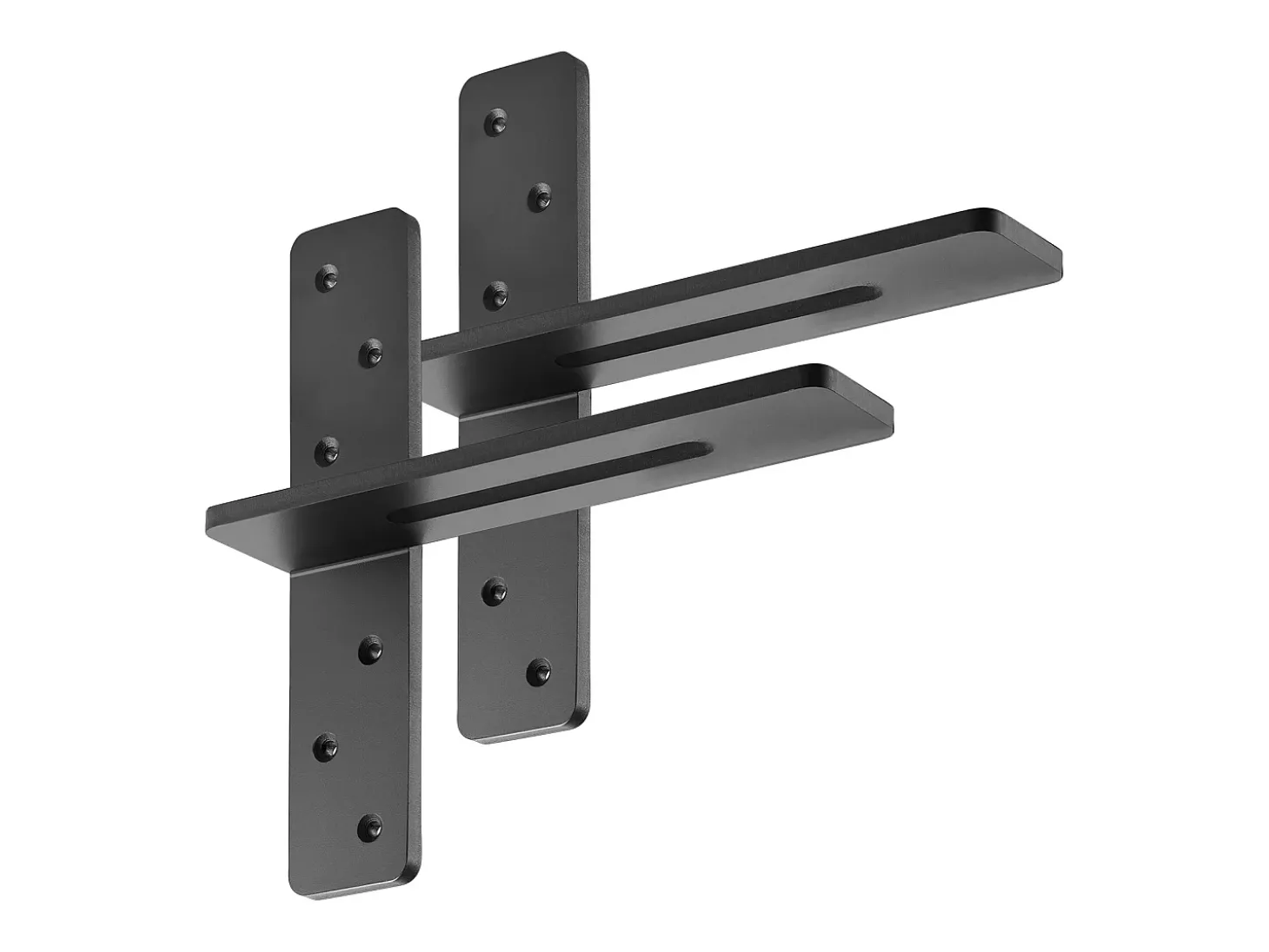 Suporte de Prateleira Flutuante SucceBuy, 30.48x7.35x30.48 cm, Suportes de Parede Invisíveis em T Resistentes, Conjunto de 2, Capacidade de Carga 90 kg