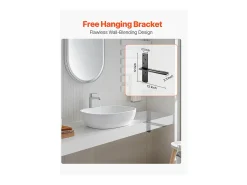 Suporte de Prateleira Flutuante SucceBuy, 30.48x7.35x30.48 cm, Suportes de Parede Invisíveis em T Resistentes, Conjunto de 2, Capacidade de Carga 90 kg