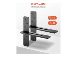 Suporte de Prateleira Flutuante SucceBuy, 30.48x7.35x30.48 cm, Suportes de Parede Invisíveis em T Resistentes, Conjunto de 2, Capacidade de Carga 90 kg