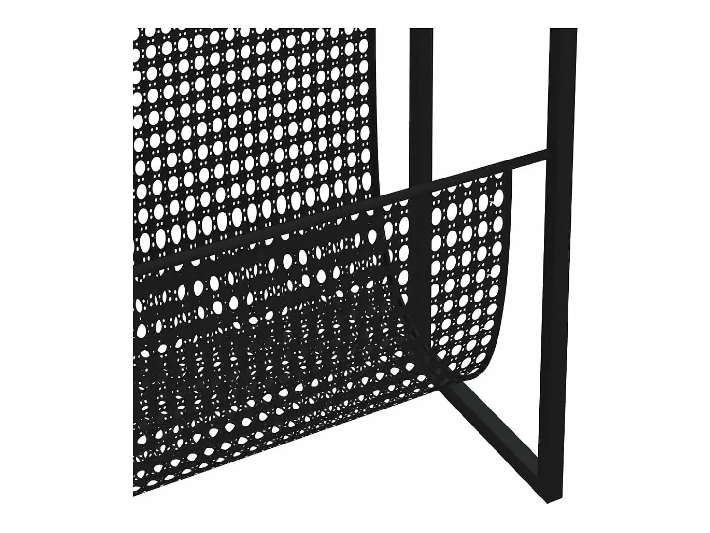 Suporte de revistas 35x15x45 cm aço preto