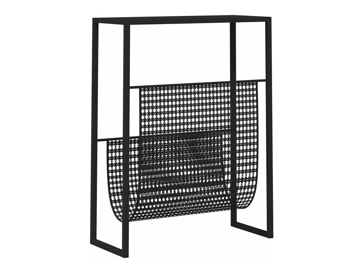 Suporte de revistas 35x15x45 cm aço preto