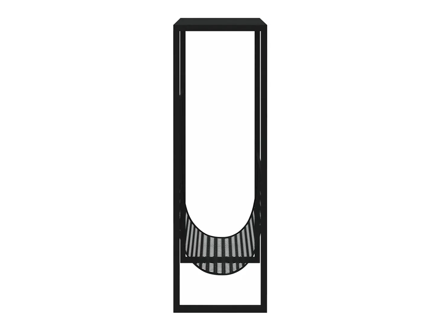 Suporte de revistas 35x15x45 cm aço preto