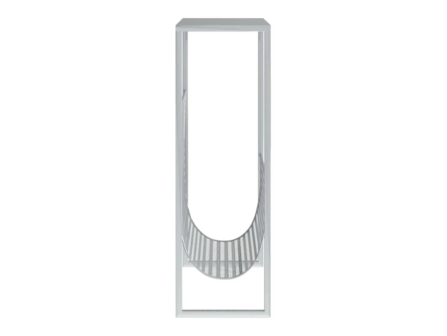 Suporte de revistas 35x15x45 cm aço prateado