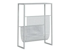 Suporte de revistas 35x15x45 cm aço prateado