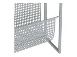 Suporte de revistas 35x15x45 cm aço prateado