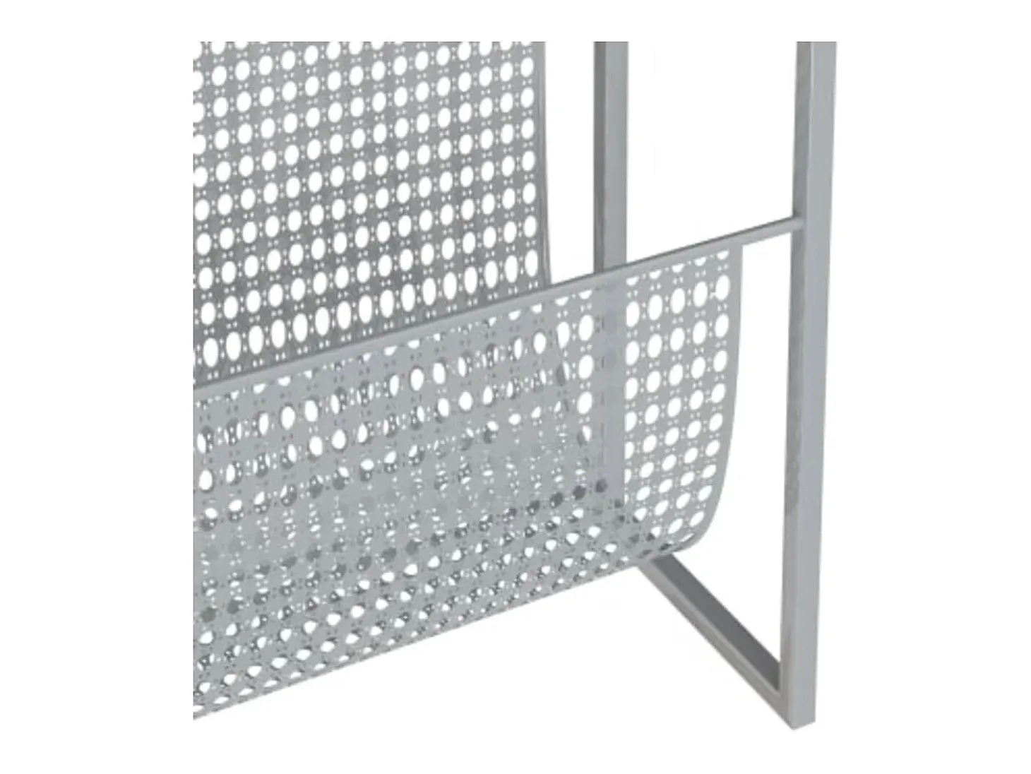 Suporte de revistas 35x15x45 cm aço prateado