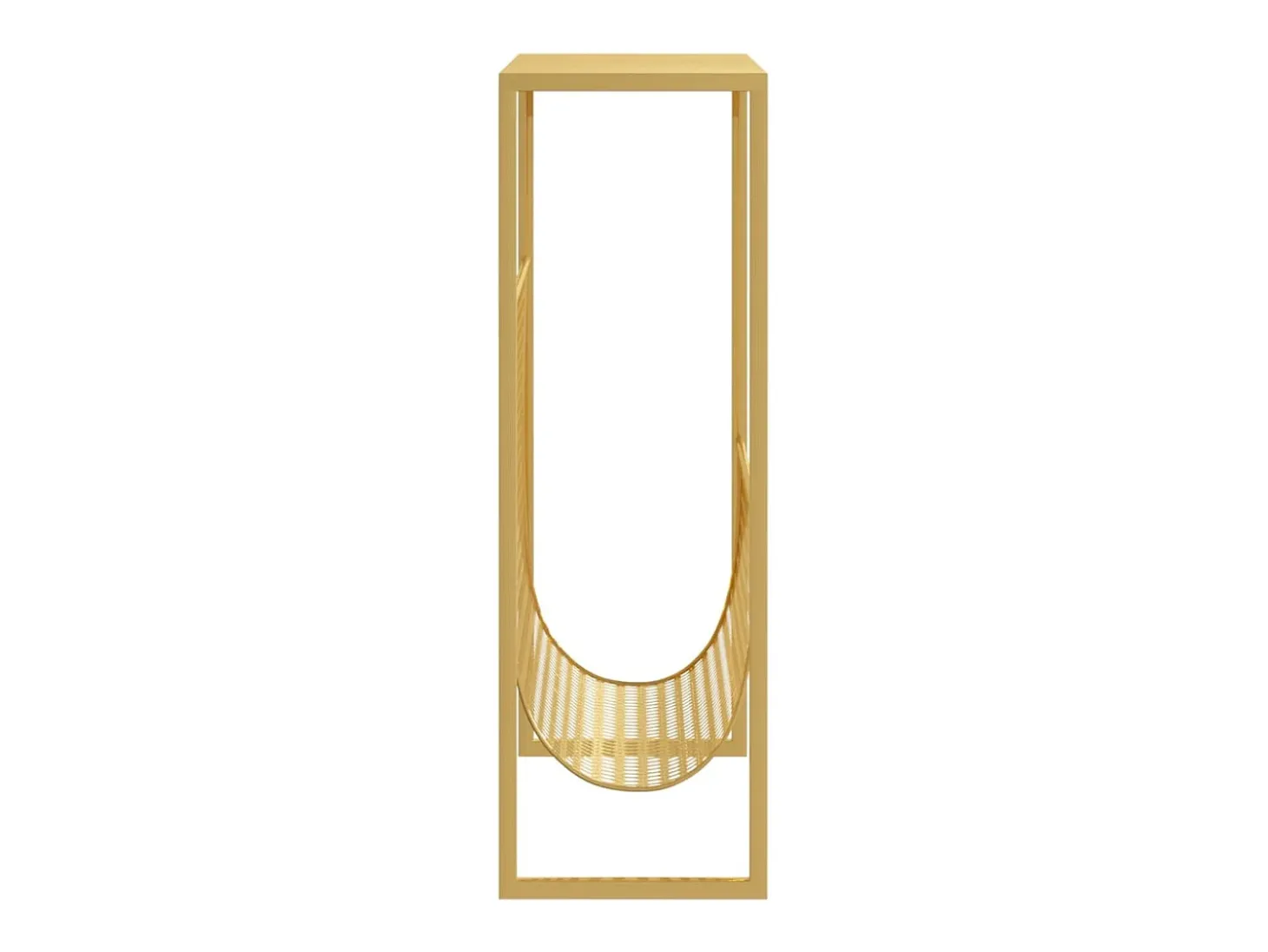 Suporte de revistas 35x15x45 cm aço dourado