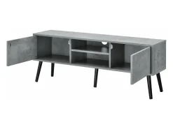Suporte de TV de design com suporte para TV de 120 cm efeito concreto preto 03_0005863