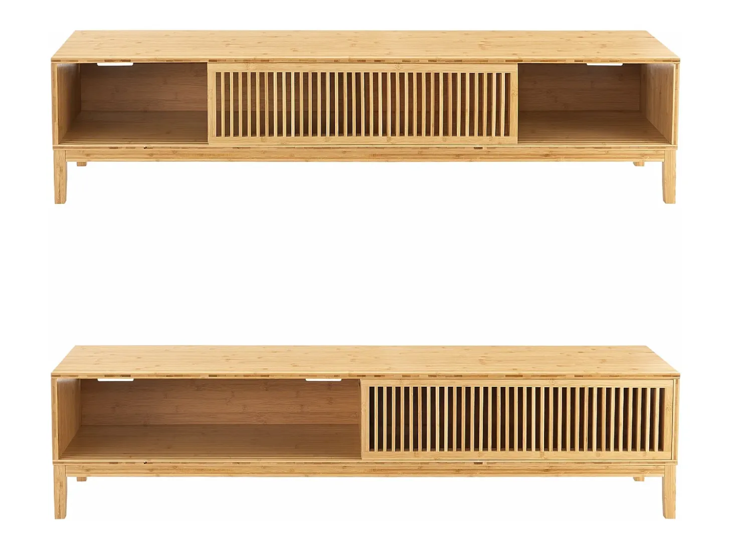 Suporte de TV em bambu 160 x 40 x 38 cm cor natural 03_0007873