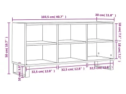 Suporte de TV multimídia prateleira de TV aparador de TV sala de jantar sala de estar quarto sonoma 1035 x 30 x 50 cm madeira projetada cinza 02_0028373