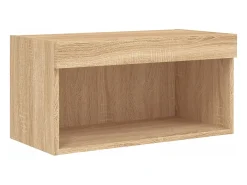 Suporte de TV multimídia prateleira de TV buffet de TV sala de jantar sala de estar quarto com LED 6 peças carvalho Sonoma madeira projetada marrom 02_0029458