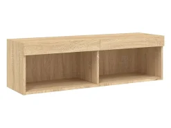 Suporte de TV multimídia prateleira de TV buffet de TV sala de jantar sala de estar quarto com LED 6 peças carvalho Sonoma madeira projetada marrom 02_0029454