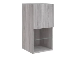 Suporte de TV multimídia prateleira de TV buffet de TV sala de jantar sala de estar quarto com LED 6 peças Sonoma Engineered Wood cinza 02_0029463