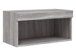 Suporte de TV multimídia prateleira de TV buffet de TV sala de jantar sala de estar quarto com LED 6 peças Sonoma Engineered Wood cinza 02_0029463