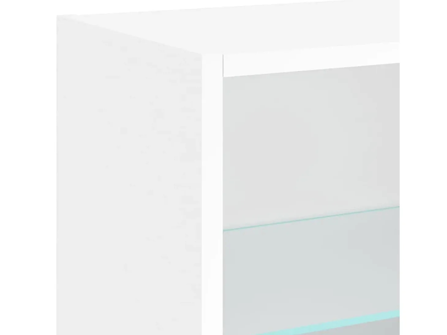 Suporte de TV multimídia prateleira de TV buffet de TV sala de jantar sala de estar quarto com LED 5 peças madeira projetada branco 02_0029379
