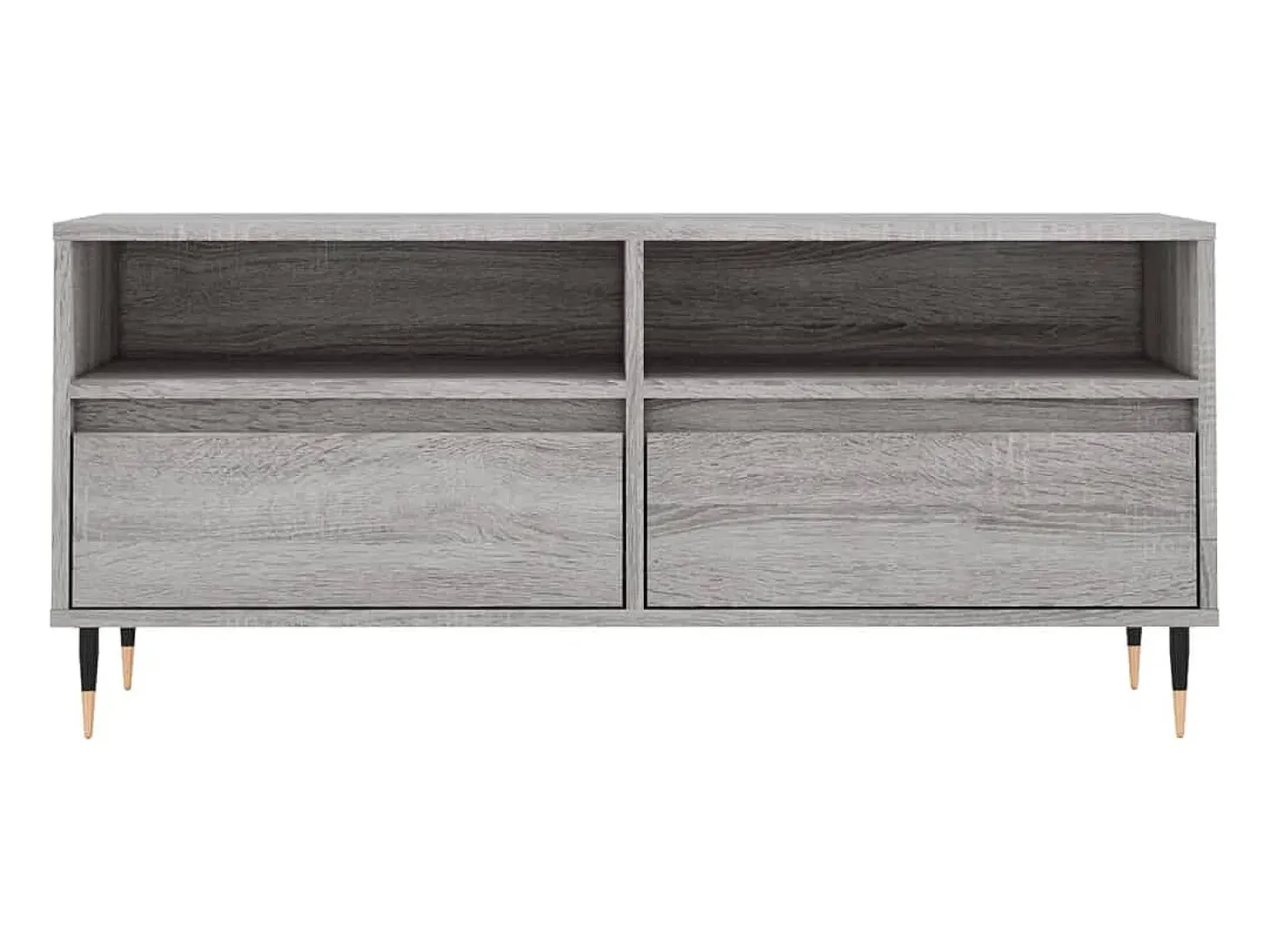 Suporte de TV multimídia prateleira de TV buffet de TV sala de jantar sala de estar quarto sonoma 100 x 345 x 445 cm madeira projetada cinza 02_0028325