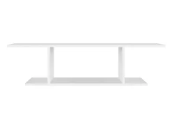 Suporte de TV multimídia prateleira de TV armário de TV aparador de TV sala de jantar sala de estar quarto montado na parede 103 x 30 x 26,5 cm branco 02_0027745