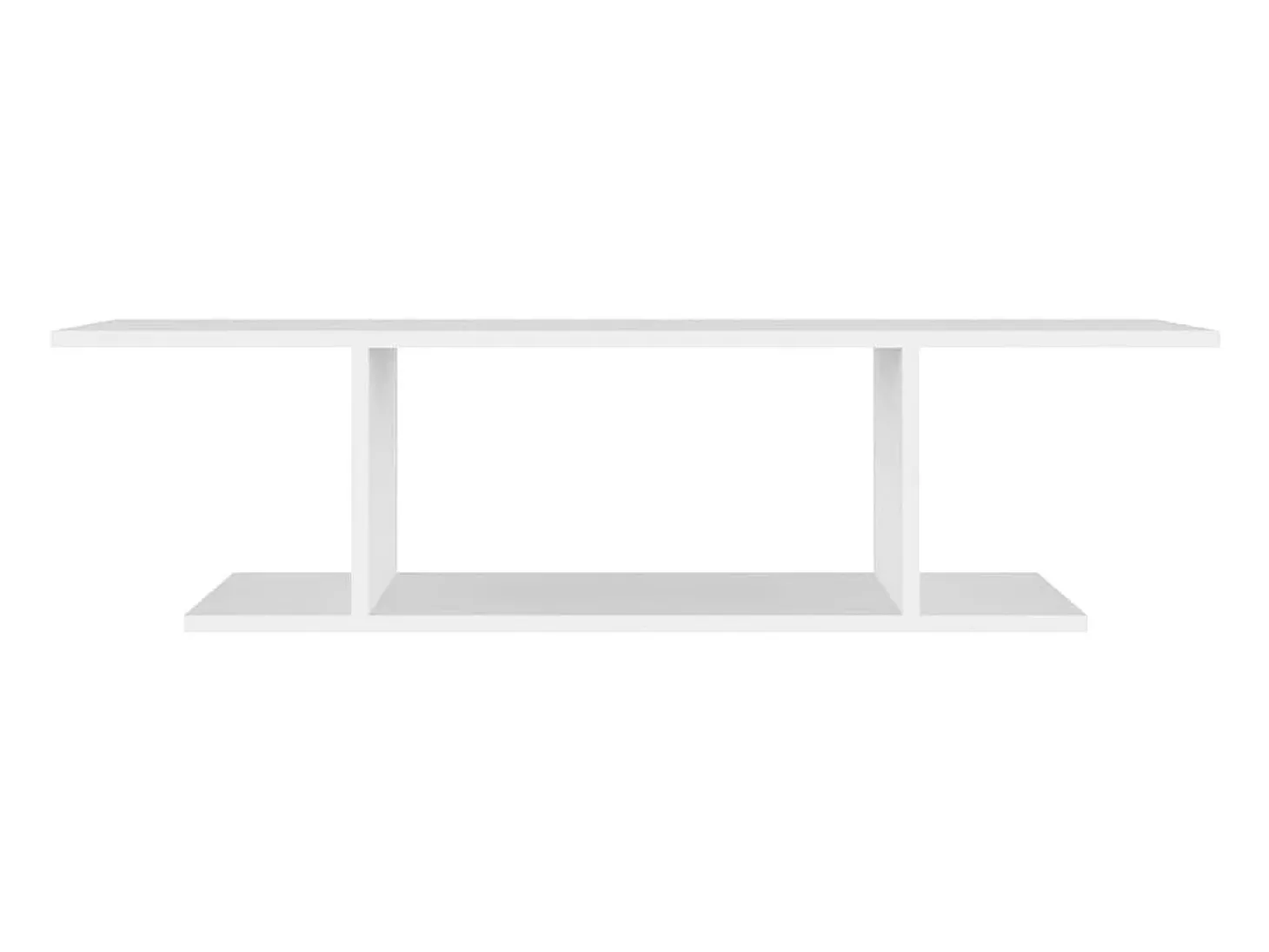 Suporte de TV multimídia prateleira de TV armário de TV aparador de TV sala de jantar sala de estar quarto montado na parede 103 x 30 x 26,5 cm branco 02_0027745
