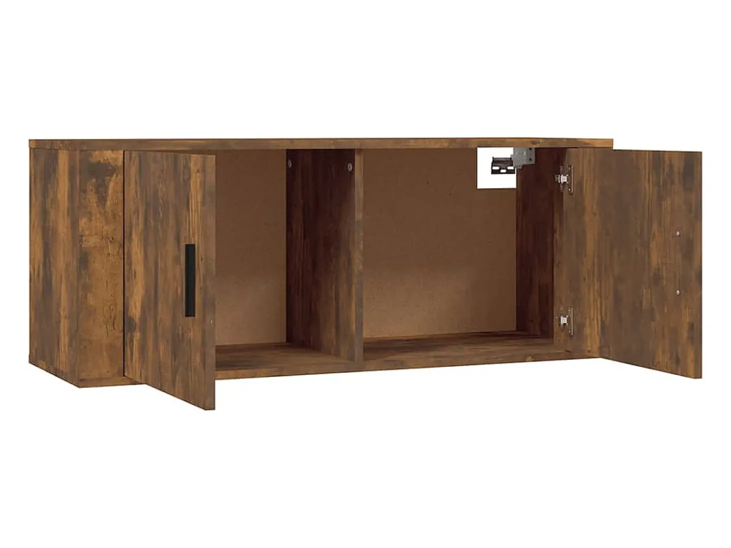 Suporte de TV multimídia prateleira de TV armário de TV sala de jantar sala de estar quarto montado na parede carvalho defumado 100 x 34,5 x 40 cm marrom 02_0028122