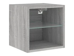 Suporte de TV multimídia prateleira de TV buffet de TV sala de jantar sala de estar quarto com LED 8 peças Sonoma Engineered Wood cinza 02_0029484