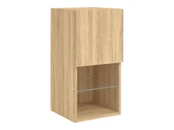 Suporte de TV multimídia prateleira de TV buffet de TV sala de jantar sala de estar quarto com LED 8 peças carvalho Sonoma madeira projetada marrom 02_0029481