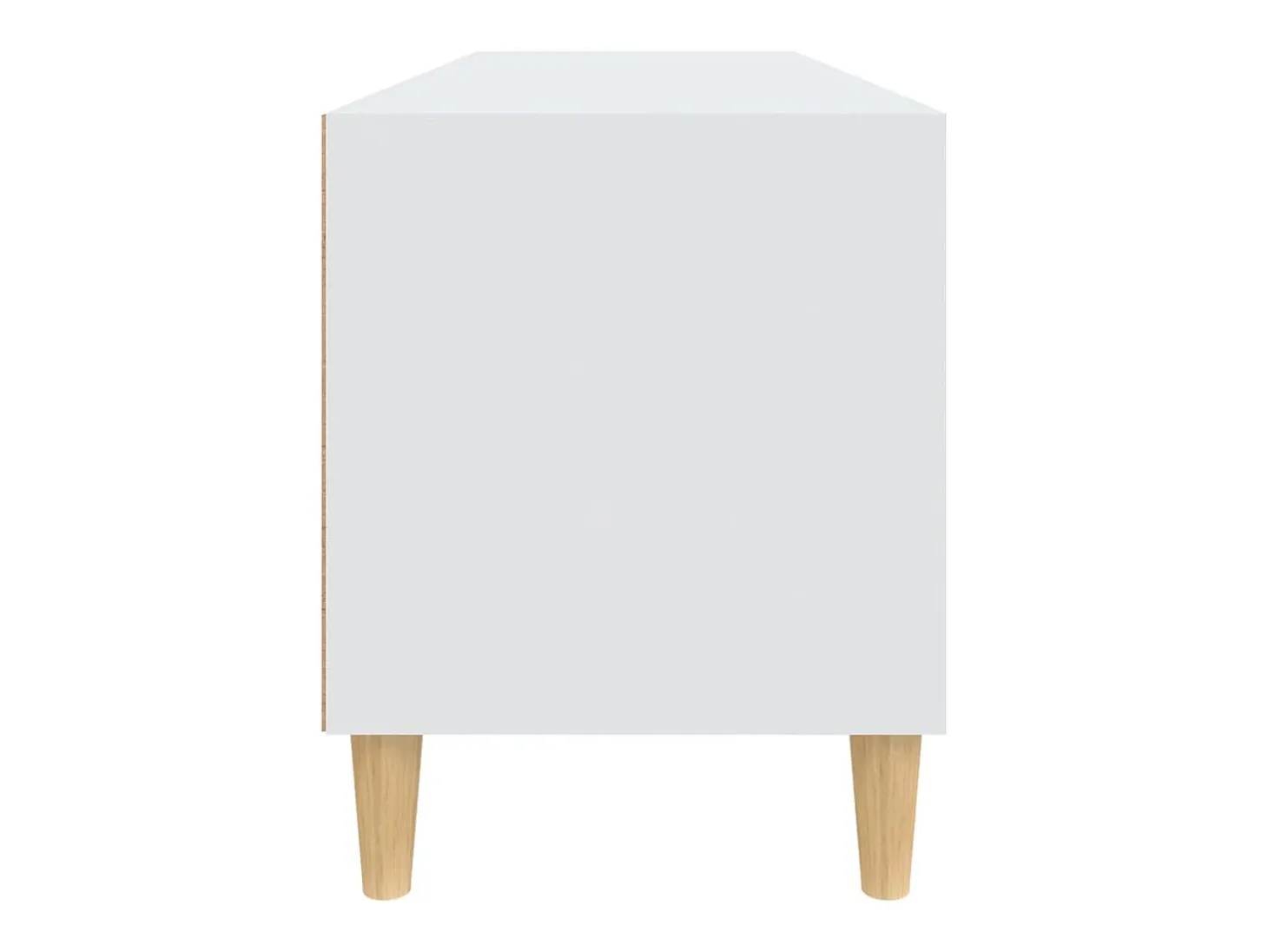 Suporte de TV multimídia prateleira de TV aparador de TV sala de jantar sala de estar quarto 100 x 345 x 445 cm madeira de engenharia branca 02_0025469