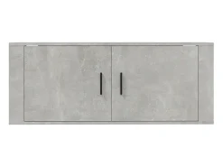 Suporte de TV multimídia prateleira de TV aparador de TV montado na parede adequado para sala de jantar sala de estar quarto 100 x 34,5 x 40 cm cinza 02_0027741