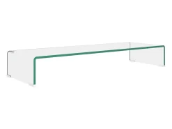 Suporte de TV/monitores em vidro transparente 90x30x13 cm PT255757