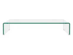 Suporte de TV/monitores em vidro transparente 70x30x13 cm PT162985