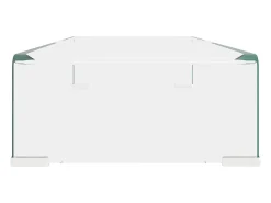 Suporte de TV/monitores em vidro transparente 70x30x13 cm PT162985
