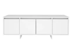 Suporte multimídia para TV prateleira para TV aparador armário para TV sala de jantar sala de estar quarto 120 x 30 x 40,5 cm madeira engenheirada branca 02_0025838