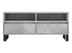Suporte multimídia para TV prateleira para TV aparador para TV sala de jantar sala de estar quarto 100 x 34,5 x 44,5 cm madeira industrializada cinza 02_0025478
