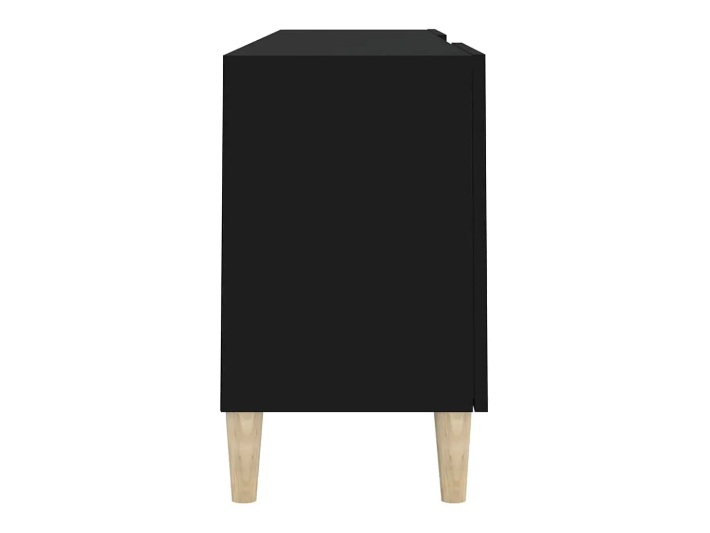 Suporte multimídia para TV prateleira para TV aparador armário para TV sala de jantar sala de estar quarto 150 x 30 x 50 cm madeira engenheirada preta 02_0026003