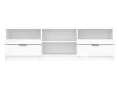 Suporte multimídia para TV prateleira para TV aparador armário para TV sala de jantar sala de estar quarto 150 x 33,5 x 45 cm madeira engenheirada branca 02_0026009