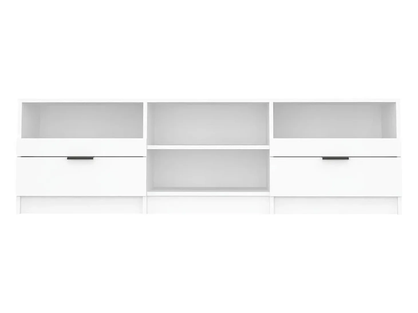 Suporte multimídia para TV prateleira para TV aparador armário para TV sala de jantar sala de estar quarto 150 x 33,5 x 45 cm madeira engenheirada branca 02_0026009
