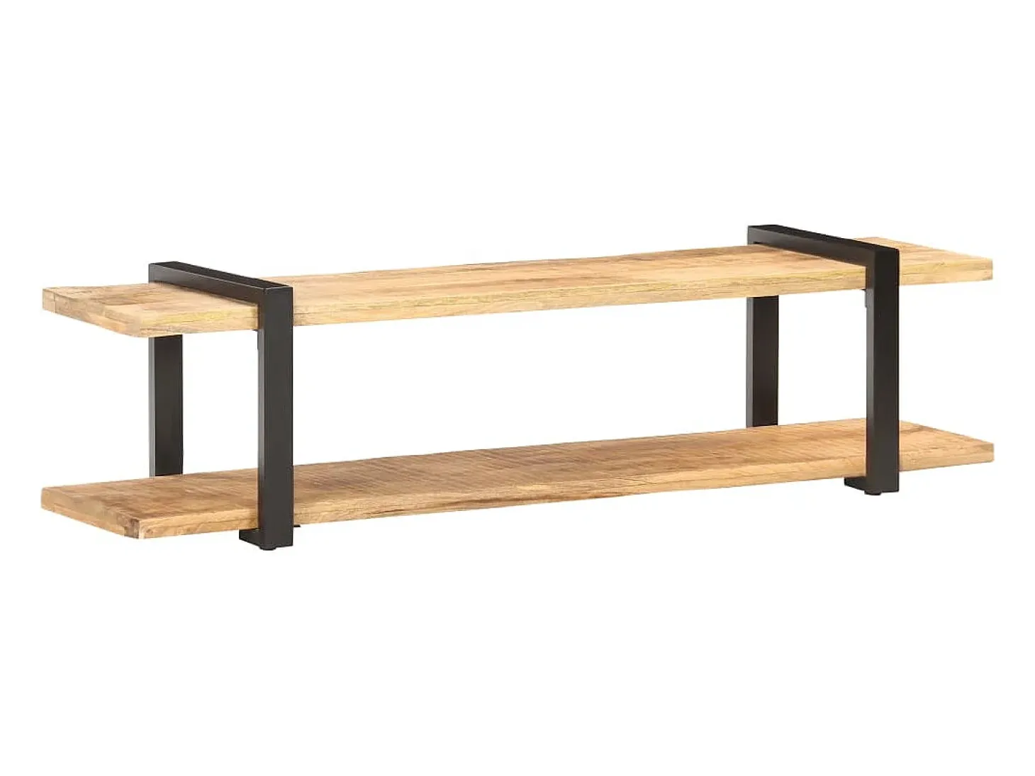 Suporte multimídia para TV prateleira para TV armário para TV sala de jantar sala de estar quarto 160 x 40 x 40 cm madeira maciça de manga marrom natural 02_0026073