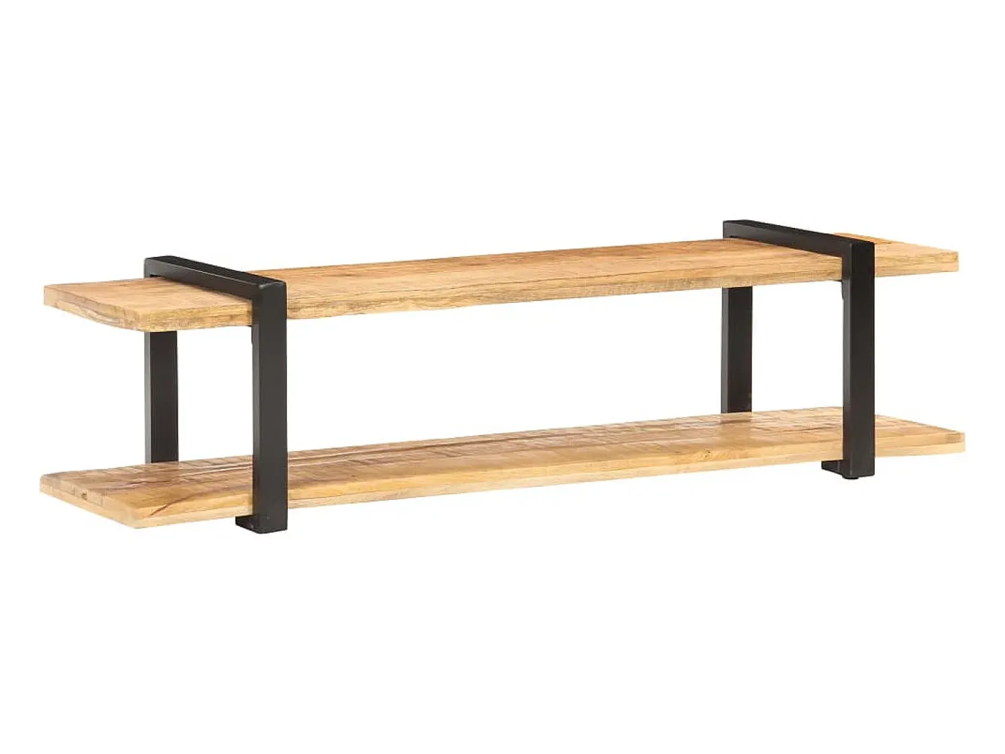 Suporte multimídia para TV prateleira para TV armário para TV sala de jantar sala de estar quarto 160 x 40 x 40 cm madeira maciça de manga marrom natural 02_0026073