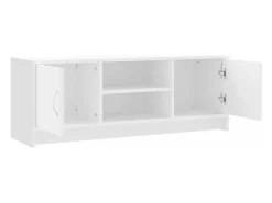 Suporte multimídia para TV prateleira para TV aparador armário para TV sala de jantar sala de estar quarto 102 x 30 x 37,5 cm madeira engenheirada branca 02_0025555