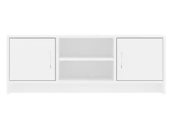 Suporte multimídia para TV prateleira para TV aparador armário para TV sala de jantar sala de estar quarto 102 x 30 x 37,5 cm madeira engenheirada branca 02_0025555