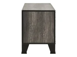 Suporte multimídia para TV prateleira para TV móvel para TV sala de jantar sala de estar quarto 105 x 36 x 47 cm metal e MDF cinza 02_0025695