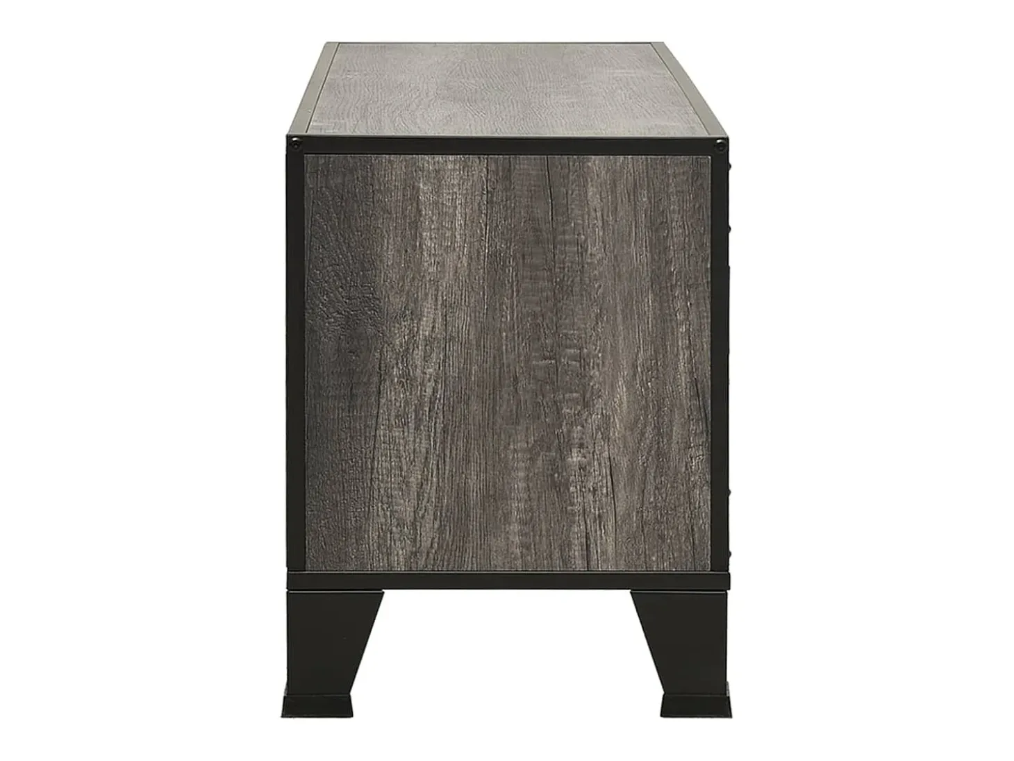 Suporte multimídia para TV prateleira para TV móvel para TV sala de jantar sala de estar quarto 105 x 36 x 47 cm metal e MDF cinza 02_0025695