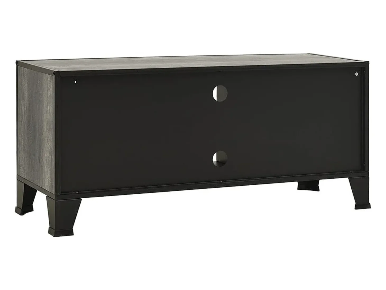 Suporte multimídia para TV prateleira para TV móvel para TV sala de jantar sala de estar quarto 105 x 36 x 47 cm metal e MDF cinza 02_0025695