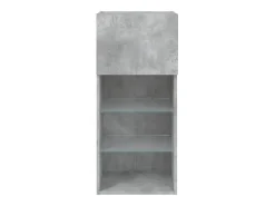 Suporte multimídia para TV prateleira para TV aparador armário para TV sala de jantar sala de estar quarto com luzes LED 40,5 x 30 x 90 cm cinza 02_0026603