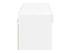 Suporte multimídia para TV prateleira para TV aparador armário para TV sala de jantar sala de estar quarto com luzes LED 100 x 30 x 30 cm branco 02_0026505